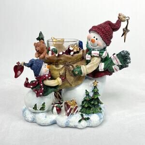 Home Interiors Snowman Candle Holder Décor